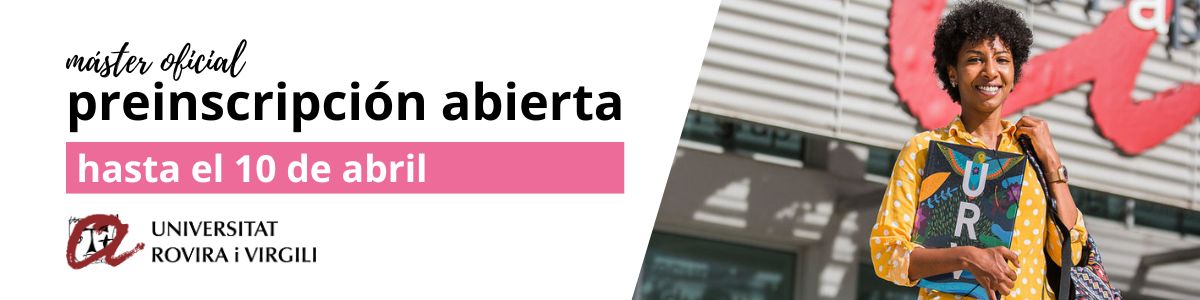 baner preinscripcion abierta másteres oficiales de la URV curso 2025-26